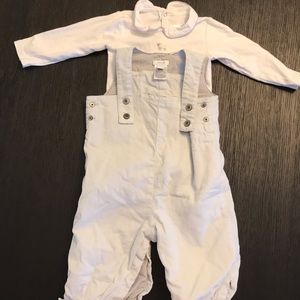 Jacadi Paris Infant light blue overall set